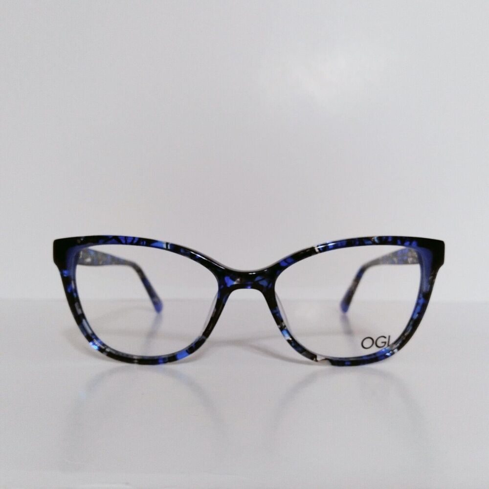 Womens OGI Cobalt Designer Cat Eyeglasses Frames And Case 52-17-140